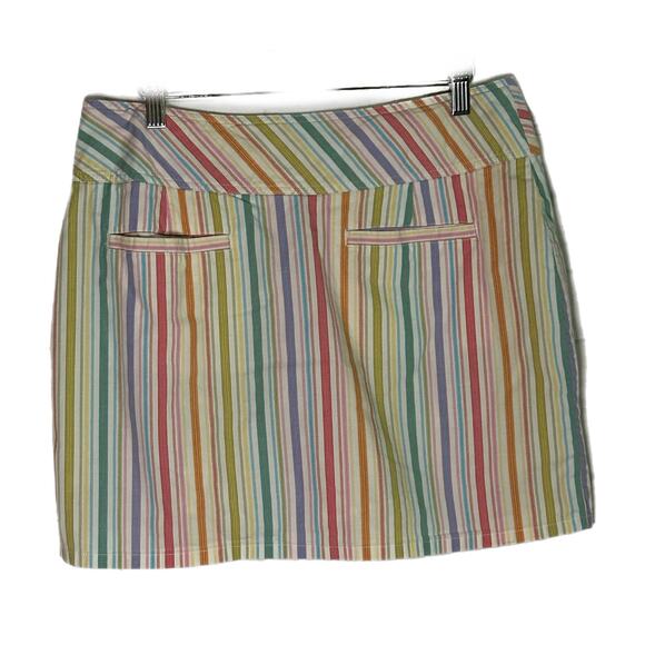 Fashion Bug Multi-color Striped Skort, Size 10, Pre-owned - Picture 2 of 2